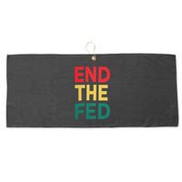 End The Fed Federal Reserve Bitcoin Over Fiat Currency Large Microfiber Waffle Golf Towel