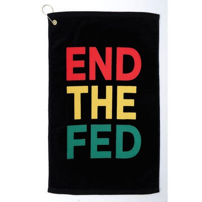 End The Fed Federal Reserve Bitcoin Over Fiat Currency Golf Towel