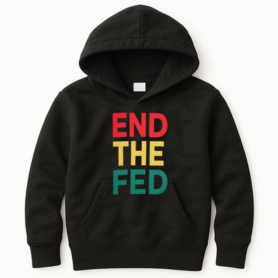 End The Fed Federal Reserve Bitcoin Over Fiat Currency Kids Hoodie