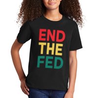 End The Fed Federal Reserve Bitcoin Over Fiat Currency Kids T-Shirt