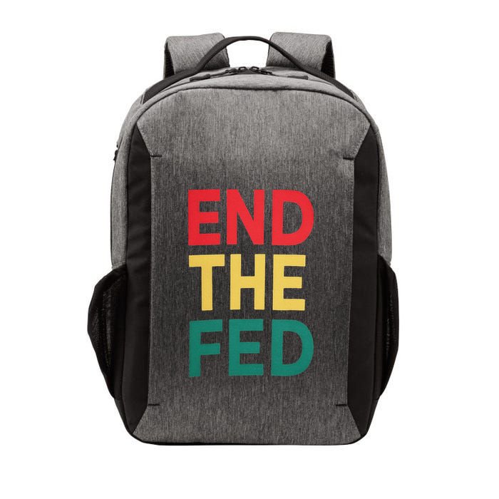 End The Fed Federal Reserve Bitcoin Over Fiat Currency Vector Backpack