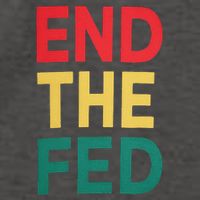 End The Fed Federal Reserve Bitcoin Over Fiat Currency Vector Backpack