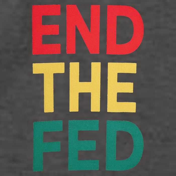 End The Fed Federal Reserve Bitcoin Over Fiat Currency Vector Backpack
