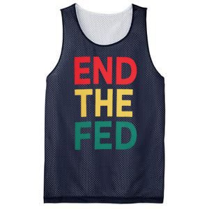 End The Fed Federal Reserve Bitcoin Over Fiat Currency Mesh Reversible Basketball Jersey Tank