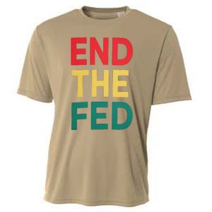 End The Fed Federal Reserve Bitcoin Over Fiat Currency Cooling Performance Crew T-Shirt