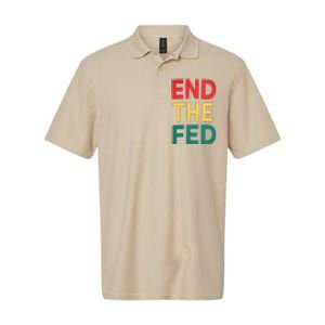 End The Fed Federal Reserve Bitcoin Over Fiat Currency Softstyle Adult Sport Polo