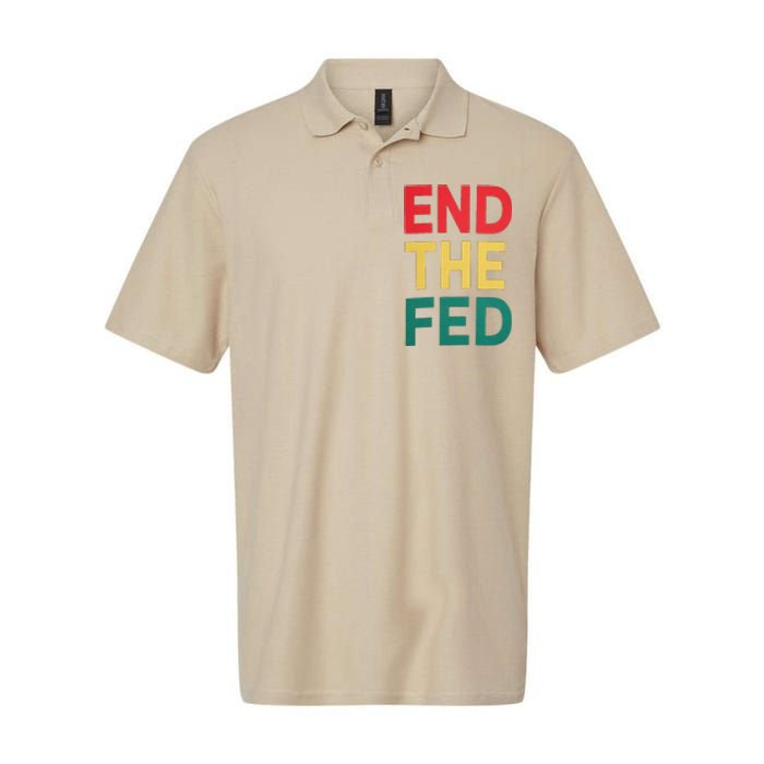 End The Fed Federal Reserve Bitcoin Over Fiat Currency Softstyle Adult Sport Polo