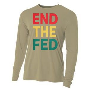 End The Fed Federal Reserve Bitcoin Over Fiat Currency Cooling Performance Long Sleeve Crew