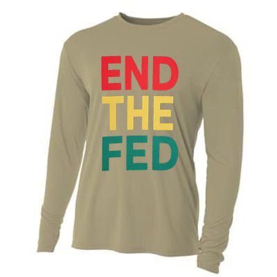 End The Fed Federal Reserve Bitcoin Over Fiat Currency Cooling Performance Long Sleeve Crew