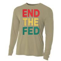 End The Fed Federal Reserve Bitcoin Over Fiat Currency Cooling Performance Long Sleeve Crew