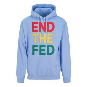 End The Fed Federal Reserve Bitcoin Over Fiat Currency Unisex Surf Hoodie