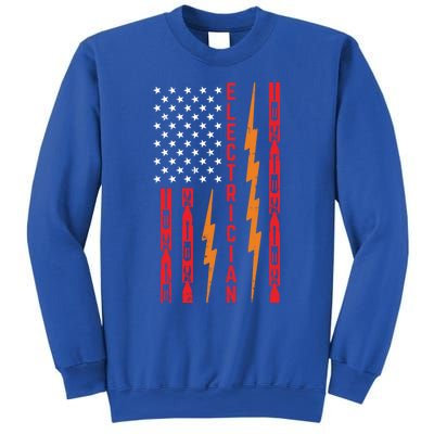 Electrician Tools Flash American Flag Funny Electricians Great Gift Sweatshirt