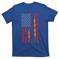 Electrician Tools Flash American Flag Funny Electricians Great Gift T-Shirt