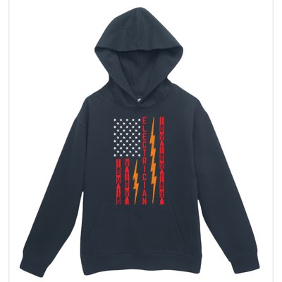 Electrician Tools Flash American Flag Funny Electricians Great Gift Urban Pullover Hoodie