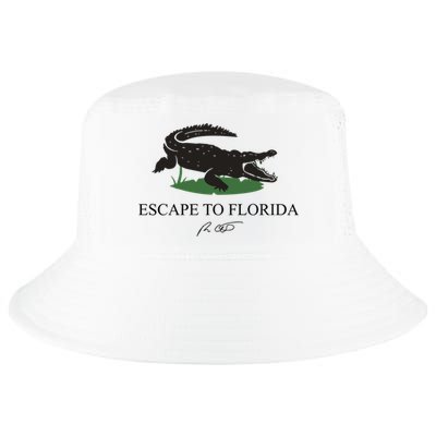 Escape To Florida Ron Desantis Us Flag Vintage Funny Cool Comfort Performance Bucket Hat