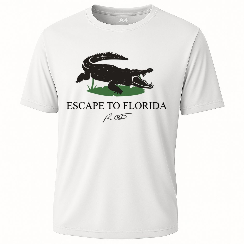 Escape To Florida Ron Desantis Us Flag Vintage Funny Performance Shirt
