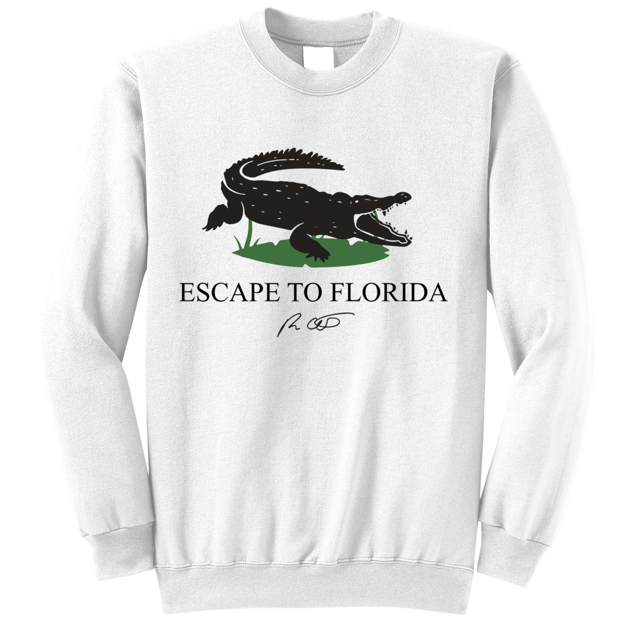 Escape To Florida Ron Desantis Us Flag Vintage Funny Sweatshirt