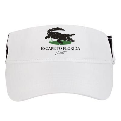 Escape To Florida Ron Desantis Us Flag Vintage Funny Adult Drive Performance Visor