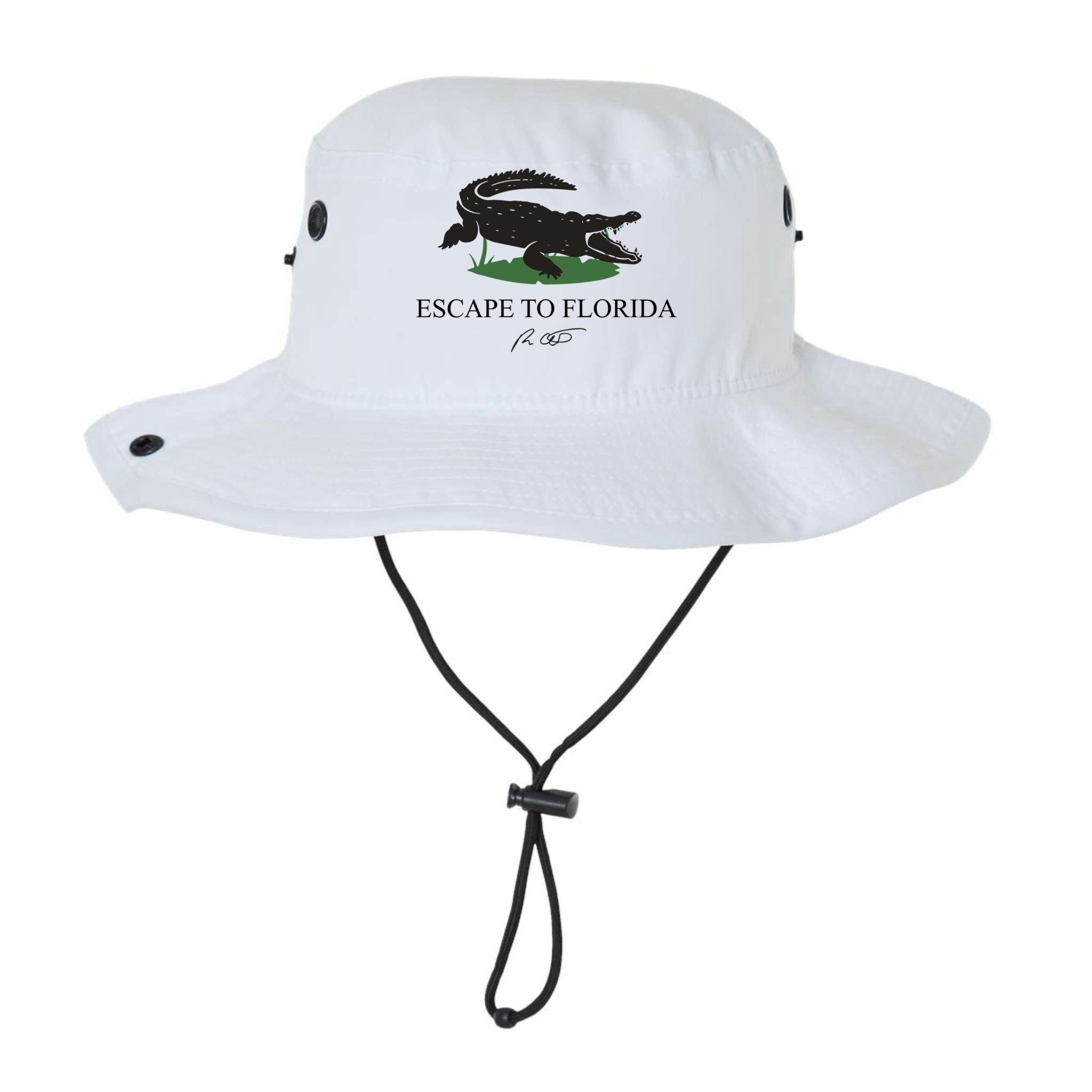 Escape To Florida Ron Desantis Us Flag Vintage Funny Bucket Hat