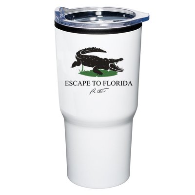 Escape To Florida Ron Desantis Us Flag Vintage Funny Tumbler