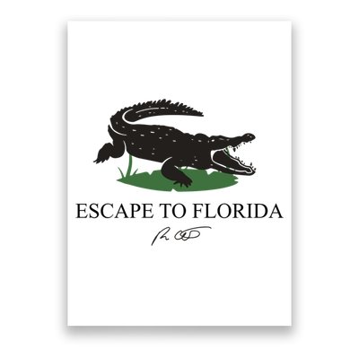 Escape To Florida Ron Desantis Us Flag Vintage Funny Poster