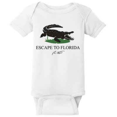 Escape To Florida Ron Desantis Us Flag Vintage Funny Baby Bodysuit