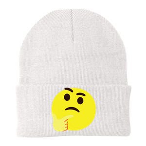 Emoticon Thinking Face Thinker Knit Cap Winter Beanie