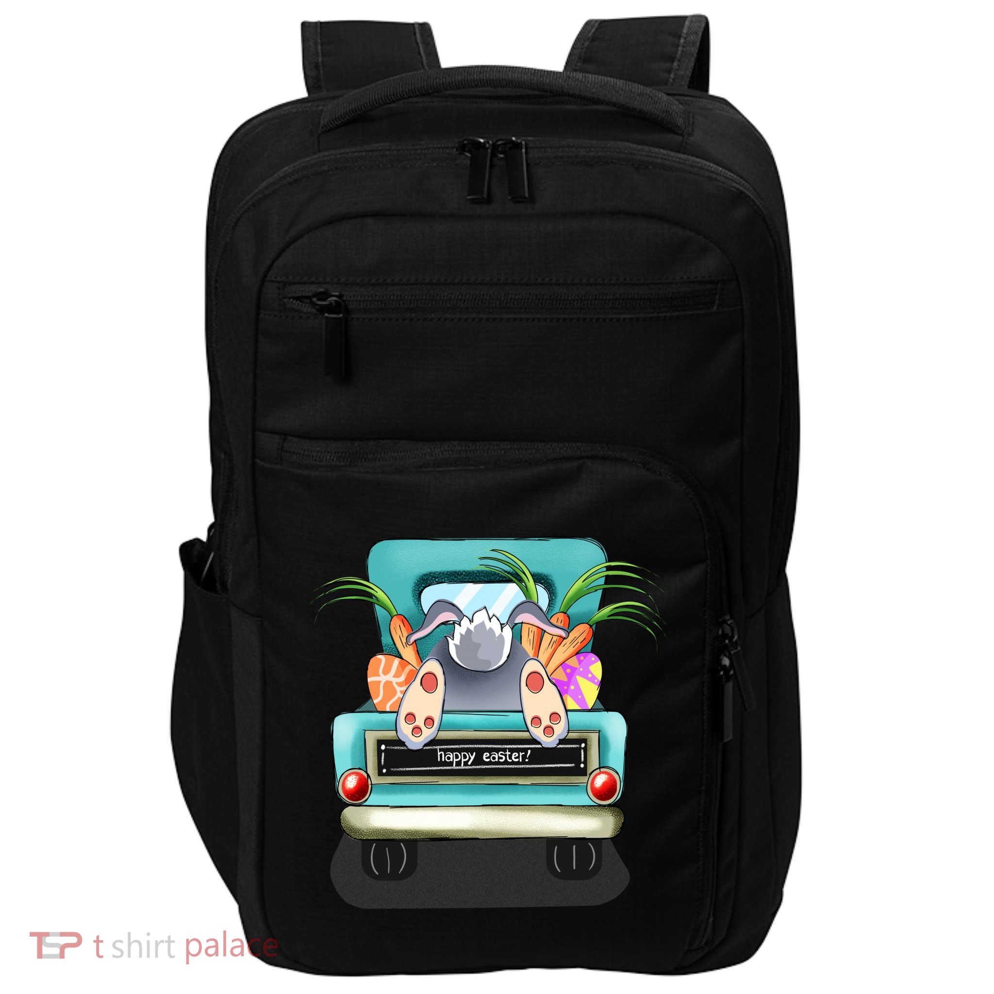 Easter Truck For Women Easter Egg Ladies Easter Farm Gift Impact Tech Backpack