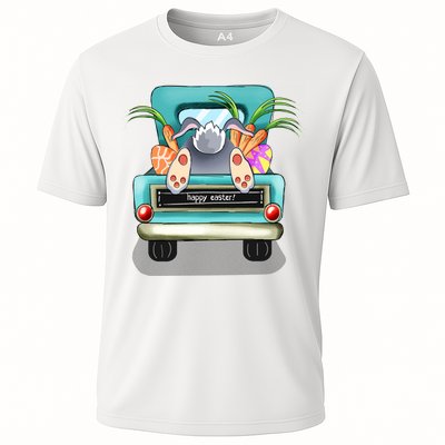 Easter Truck For Women Easter Egg Ladies Easter Farm Gift Performance Shirt