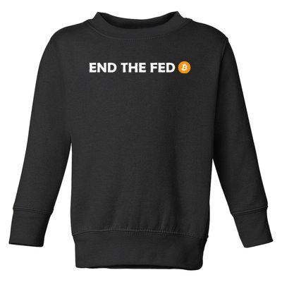 End The Fed Bitcoin Hodl Cryptocurrency Hodler Libertarian Toddler Sweatshirt