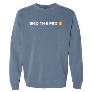 End The Fed Bitcoin Hodl Cryptocurrency Hodler Libertarian Garment-Dyed Sweatshirt