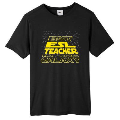 Esl Teacher Funny Cool Galaxy Job Gift Tall Fusion ChromaSoft Performance T-Shirt