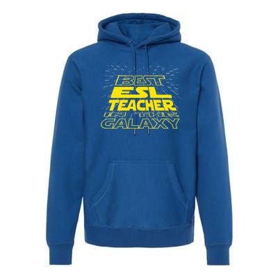 Esl Teacher Funny Cool Galaxy Job Gift Premium Hoodie