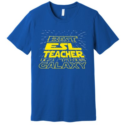 Esl Teacher Funny Cool Galaxy Job Gift Premium T-Shirt