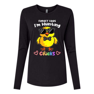 Easter Toddlers Forget Eggs Im Hunting Chicks Womens Cotton Relaxed Long Sleeve T-Shirt