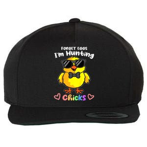 Easter Toddlers Forget Eggs Im Hunting Chicks Wool Snapback Cap