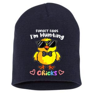 Easter Toddlers Forget Eggs Im Hunting Chicks Short Acrylic Beanie