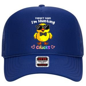 Easter Toddlers Forget Eggs Im Hunting Chicks High Crown Mesh Back Trucker Hat