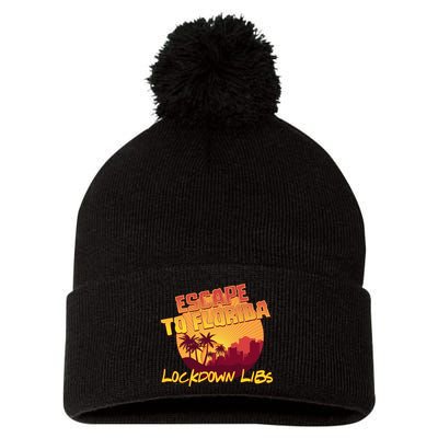 Escape To Florida Lockdown Libs Pom Pom 12in Knit Beanie