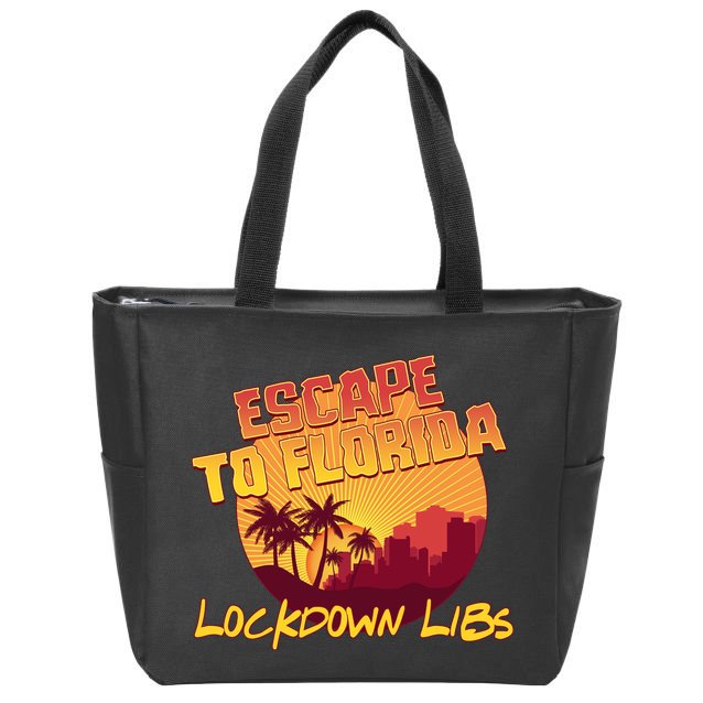 Escape To Florida Lockdown Libs Zip Tote Bag