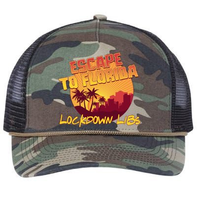 Escape To Florida Lockdown Libs Retro Rope Trucker Hat Cap