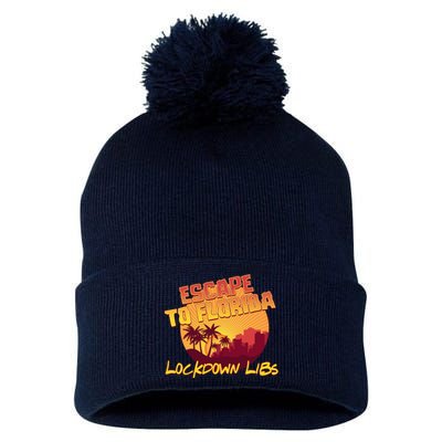 Escape To Florida Lockdown Libs Pom Pom 12in Knit Beanie