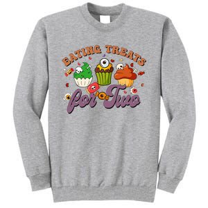 Eating Treats For Two Funny Pregnancy Announcement Outfit! Tall Sweatshirt