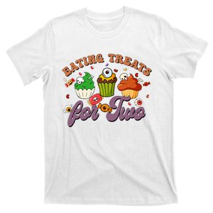 Eating Treats For Two Funny Pregnancy Announcement Outfit! T-Shirt