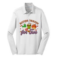 Eating Treats For Two Funny Pregnancy Announcement Outfit! Silk Touch Performance Long Sleeve Polo