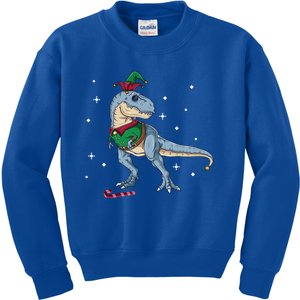 Elf Trex Fa Ra Ra Rawr Dinosaur Elves Christmas Dino Gift Kids Sweatshirt