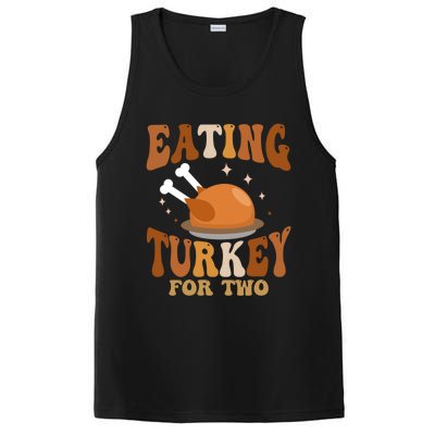 Eating Turkey For Two Thanksgiving Twin Pregnancy Funny Cool Gift PosiCharge Competitor Tank