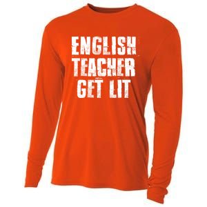 English Teacher Get Lit Meaningful Gift Cooling Performance Long Sleeve Crew