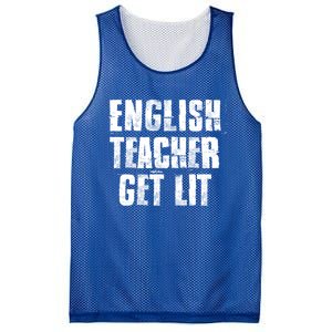 English Teacher Get Lit Meaningful Gift Mesh Reversible Basketball Jersey Tank