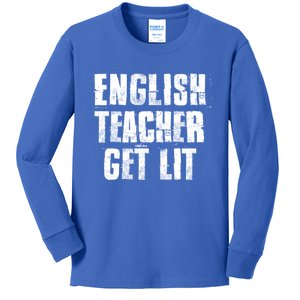 English Teacher Get Lit Meaningful Gift Kids Long Sleeve Shirt